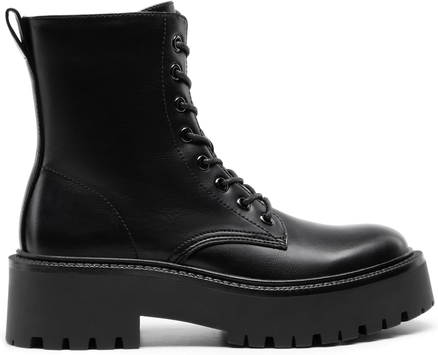 Women Lace up Combat Ankle Boots Fashion Lug Sole Platform Booties Shoes