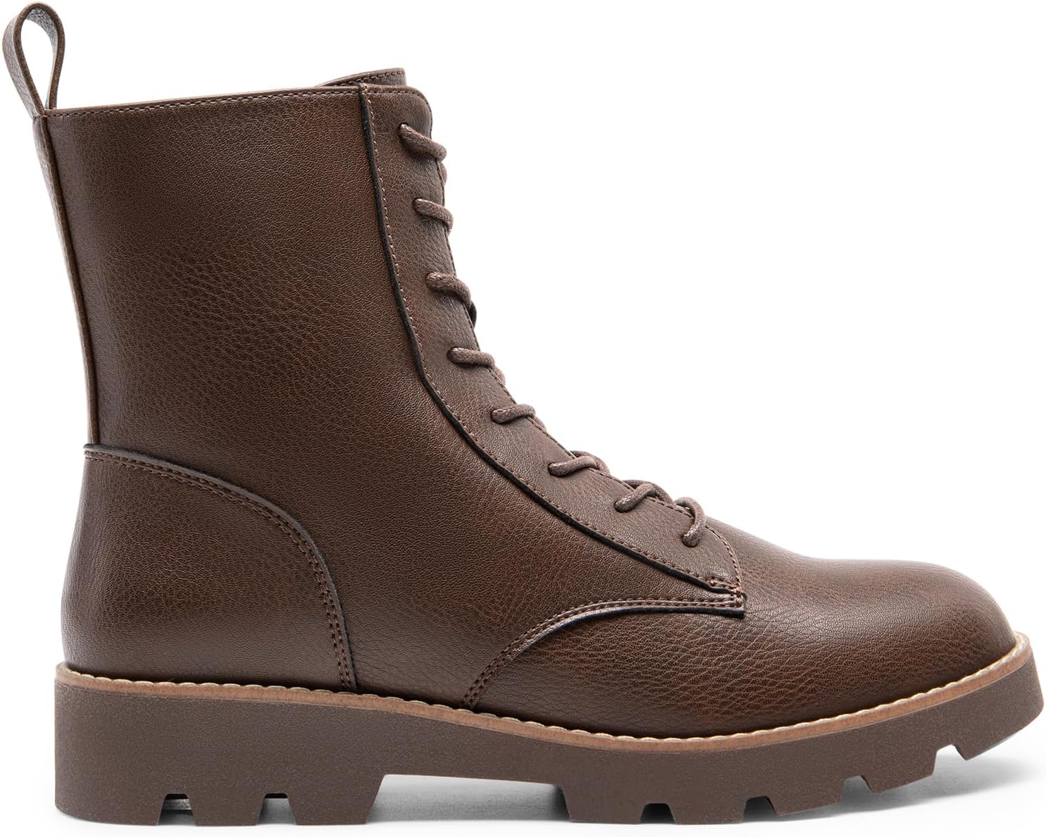 Women Combat Ankle Boots Lace up Lug Sole Fashion Booties Shoes